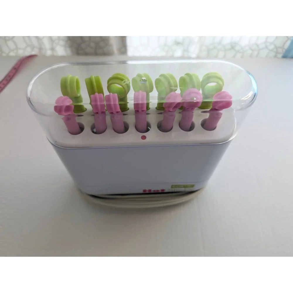 Conair Hot Sticks Hair Rollers Women OS Pink‎ Green 14 Piece Styling Set V17602